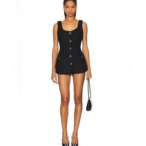 Majorelle Gabrielle Tweed Shorts Black Gold Botton Pocket Revolve XS Brand New